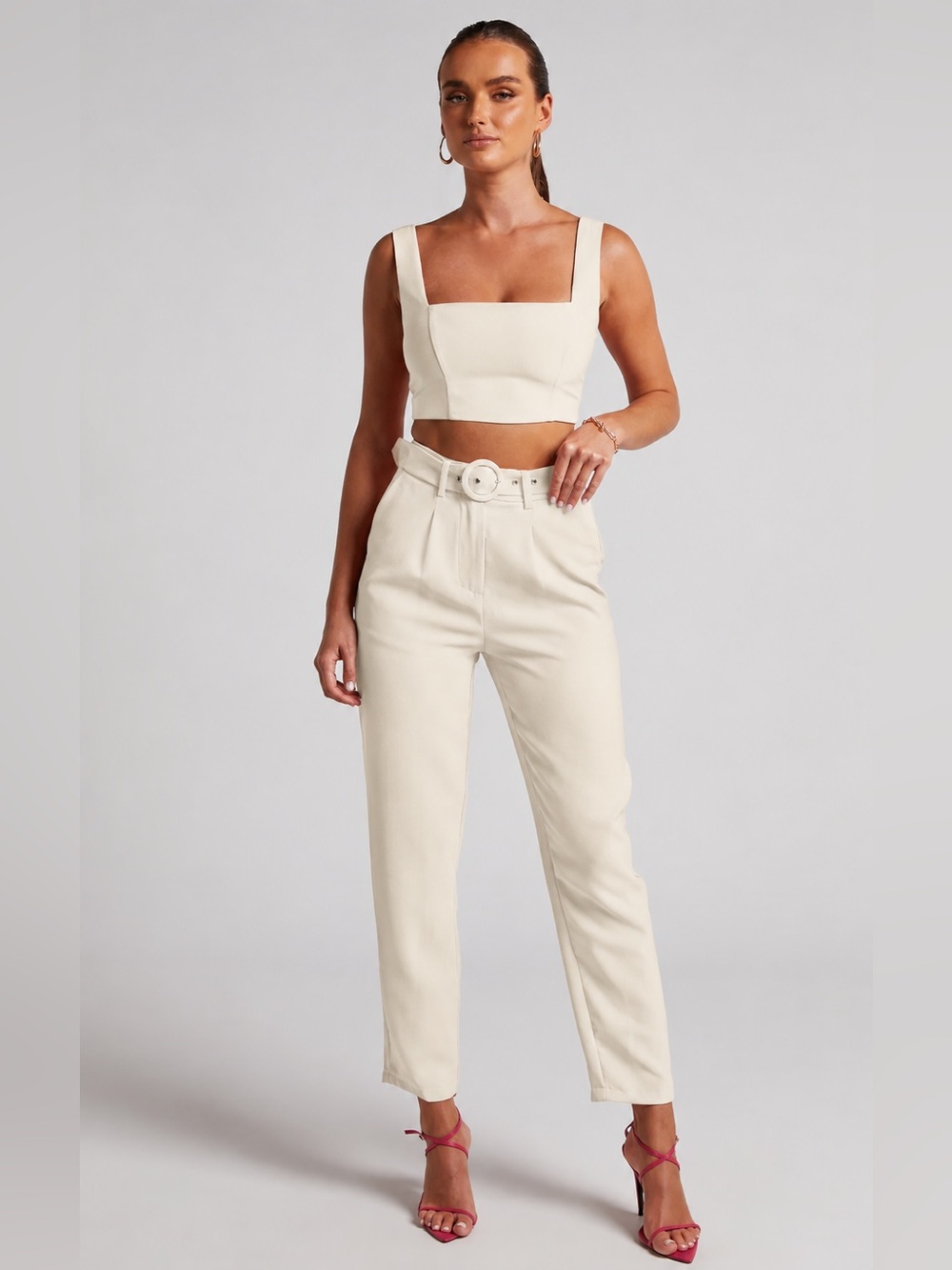 Showpo Reyna Crop Top and Tailored Pants Two Piece Set - NWT